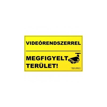 Kamerával megfigyelt terület matrica