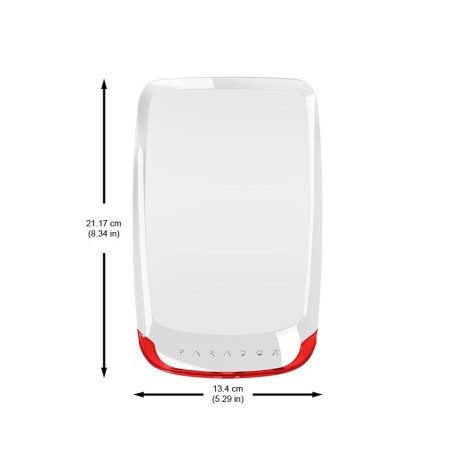 Paradox SR230 kültéri rádiós hang-fényjelző piros búrával (868MHz)