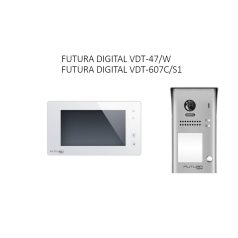   FUTURA VDK4761W érintőképernyős videó kaputelefon szett 7" beltéri fehér, kültéri egység felületre szerelhető