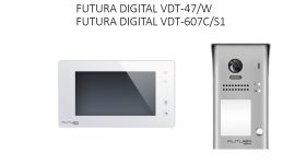 FUTURA VDK4761W érintőképernyős videó kaputelefon szett 7" beltéri fehér, kültéri egység felületre szerelhető