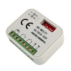 RX-MULTI 2 csatornás univerzális vevő, 433-868MHz