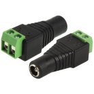 SC22 DC tápcsatlakozó aljzat 5.5mmx2.1mm öntött sorkapcsos