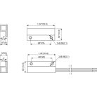Tane FM102BR felületre szerelhető nyitásérzékelő, barna