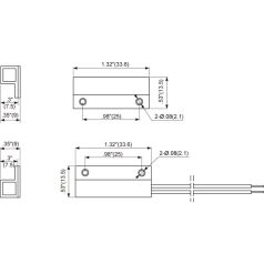   Tane FM102BR felületre szerelhető nyitásérzékelő, barna