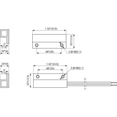 Tane FM102BR felületre szerelhető nyitásérzékelő, barna