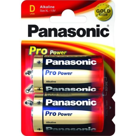 Panasonic LR20 (Góliát) alkáli elem, 1,5V, 2db/csomag