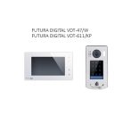 FUTURA VDK4771M érintőképernyős videó kaputelefon szett 7" beltéri fehér, kültéri egység felületre szerelhető