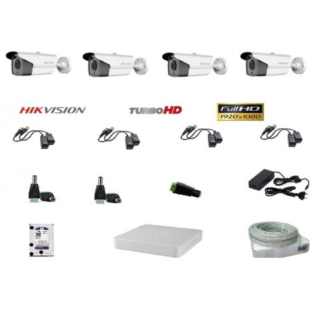 Hikvision 4 compact kamerás szett Full HD (1920x1080)  