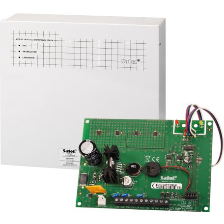 Satel APS-30 Backup tápegység 3 A, OPU-3P műanyag doboz, TR-60VA transzformátor, 17 Ah akkumulátorhely