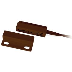   Satel B-1 BR Mini ragasztható mágneses nyitásérzékelő, oldalsó kábelkivezetés, barna