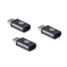 Conceptronic átalakító - DONN05G 3-Pack (3db USB-C to Micro USB, fekete)