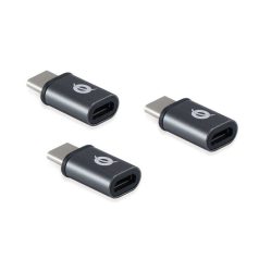   Conceptronic átalakító - DONN05G 3-Pack (3db USB-C to Micro USB, fekete)