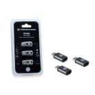 Conceptronic átalakító - DONN05G 3-Pack (3db USB-C to Micro USB, fekete)