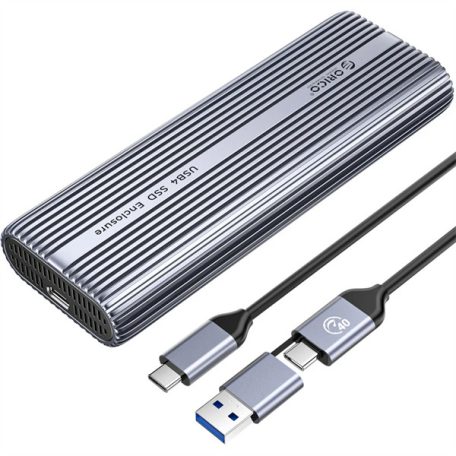 Orico Külső M.2 ház - ACOM2-U4-GY (USB-C 4-> M.2 NVMe, Max.: 8TB, 40 Gbps, szürke)