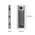 Orico Külső M.2 ház - TCM2-G20-BK (USB-A -> M.2 NVMe(M-key; B&M Key), Max.: 8TB, 20 Gbps, fekete)