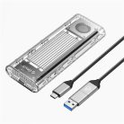 Orico Külső M.2 ház - ORICO-TCM2-U4-SV-BP (USB-C 4 -> M.2 NVMe, Max.: 8TB, 40 Gbps, szürke)