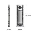 Orico Külső M.2 ház - ORICO-TCM2-U4-SV-BP (USB-C 4 -> M.2 NVMe, Max.: 8TB, 40 Gbps, szürke)