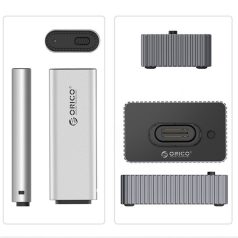   Orico M.2 SSD Dokkoló - IT18C3-GY (M.2 NVMe -> USB-A/C, Max.: 8 TB, Max.: 10Gbps, szürke)