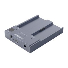   Orico M.2 SSD Dokkoló - M2P2-C3-C-EU (2xM.2 NVMe -> USB-A/C, Max.: 2TB, Offline Klón funkció, Max.: 10Gbps, szürke)