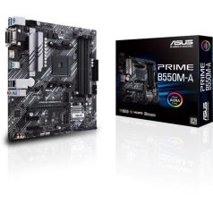   Asus Alaplap - AMD PRIME B550M-A/CSM AM4 (B550, 4xDDR4 4866MHz, 4xSATA3, 2x M.2, Raid, HDMI/DVI/D-sub)