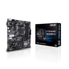   Asus Alaplap - AMD PRIME B550M-K AM4 (B550, 4xDDR4 4800MHz, 4xSATA3, 2x M.2, Raid, 4xUSB2.0, 8xUSB3.2)