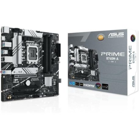 Asus Alaplap - Intel PRIME B760M-A D4-CSM s1700 (B760, 4xDDR4 5333MHz, 4xSATA3, 2xM.2, 2xHDMI+1xDP)