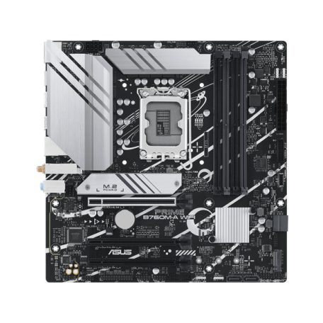 Asus Alaplap - Intel PRIME B760M-A WIFI s1700 (B760, 4xDDR5 7200+MHz, 4xSATA3, 2xM.2, 2xHDMI+DP)