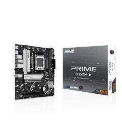   Asus Alaplap - AMD PRIME B850M-K AM5 (B850, ATX, 2xDDR5 8200+MHz, 4xSATA3, 2x M.2, HDMI+DP)