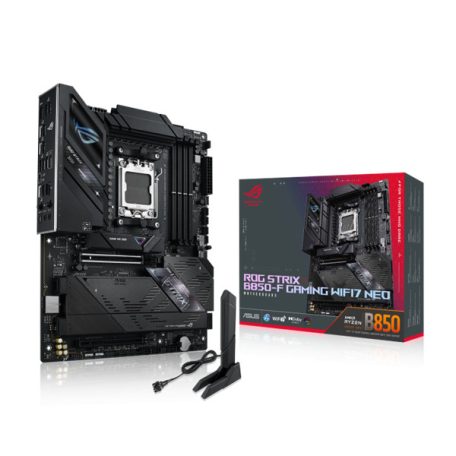 Asus Alaplap - AMD ROG STRIX B850-F GAMING WIFI7 NEO AM5 (B850, ATX, 4xDDR5 8400+MHz, 2xSATA3, 4x M.2, HDMI)