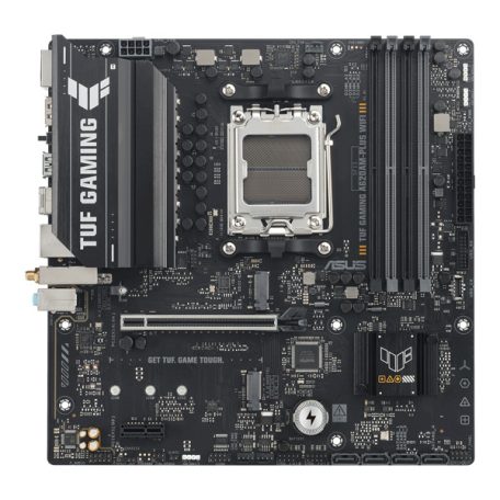 Asus Alaplap - AMD TUF GAMING A620AM-PLUS WIFI AM5 (A620, 4xDDR5 7600+MHz, 1x 2,5 Gb LAN, 2xM.2, 4xSATA3, HDMI+2xDP)