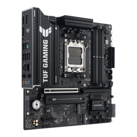 Asus Alaplap - AMD TUF GAMING B850M-E WIFI AM5 (B850, MicroATX, 4xDDR5 8000+MHz, 4xSATA3, 3x M.2, HDMI+2xDP)