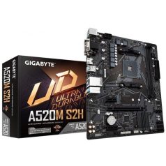   Gigabyte Alaplap - AMD A520M S2H AM4 (A520M, 2xDDR4 3200MHz, PCI-E, RAID, 4xSATA3, M.2, 6xUSB2.0, 6xUSB3.1)