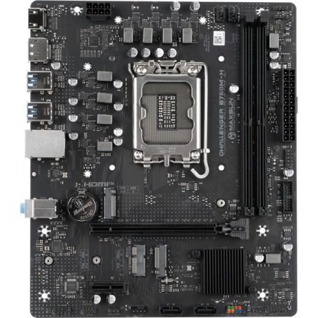 Maxsun Alaplap - Intel MS-CHALLENGER B760M-H WIFI s1700 (B760, mATX, 2xDDR4 3200MHz, 2xSATA3, 2xM.2, HDMI, DP)