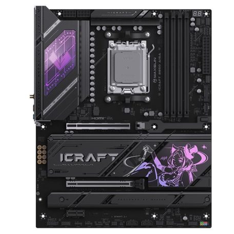 Maxsun Alaplap - AMD MS-ICRAFT B850 AIGA AM5 (B850, ATX, 4xDDR5 8400MHz, 2xSATA3, 4xM.2, HDMI, DP)