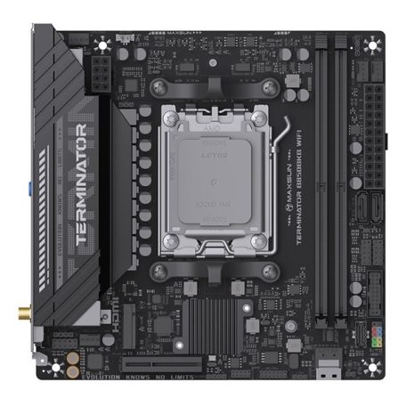 Maxsun Alaplap - AMD MS-TERMINATOR B850M PRO II WIFI7 AM5 (B850, mATX, 4xDDR5 8000MHz, 2xSATA3, 3xM.2, HDMI, DP)