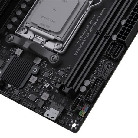 Maxsun Alaplap - AMD MS-TERMINATOR B850M PRO II WIFI7 AM5 (B850, mATX, 4xDDR5 8000MHz, 2xSATA3, 3xM.2, HDMI, DP)