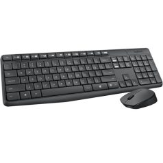   Logitech Billentyűzet/Egér Kit - MK235 (Vezeték nélküli, USB, magyar, fekete)