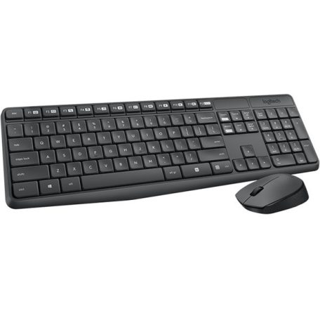 Logitech Billentyűzet/Egér Kit - MK235 (Vezeték nélküli, USB, magyar, fekete)