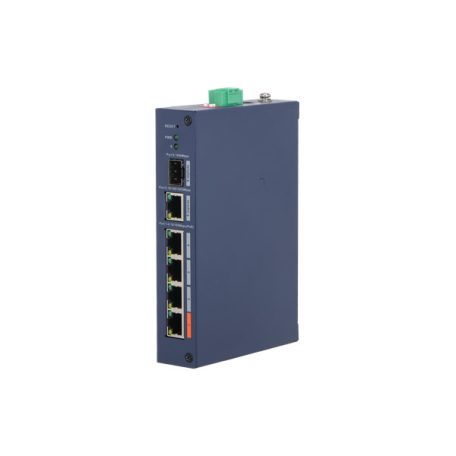 Dahua switch PoE - CHS4106-4ET-60 (Cloud Menedzsment; 4x100Mbps PoE + 1x 1Gbps uplink + 1x1Gbps SFP uplink; 60W)