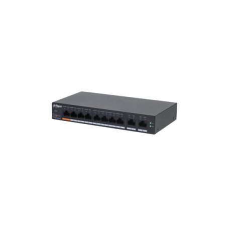 Dahua switch PoE - CS4010-8ET-60 (Cloud menedzsment; 8x100Mbps PoE + 2x 1Gbps uplink, 60W)