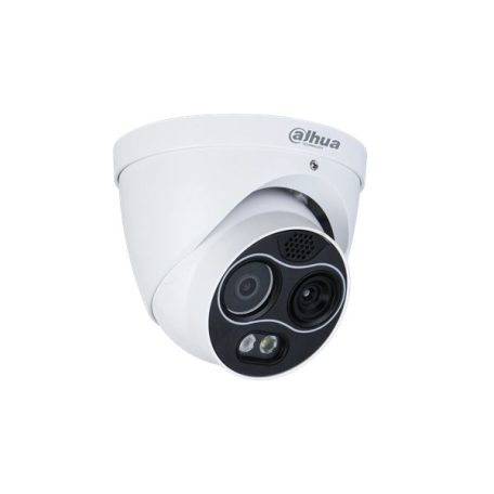 Dahua IP Turret hőkamera - TPC-DF1241-B3F4-DW-S8 (256x192, 3,5mm / 4MP, 4mm, ICR, IR30m, IP67, WDR, audio, I/O, PoE)