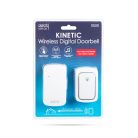 Delight digitális elem- és vezetéknélküli csengő, 38 dallam, kinetic/AC, Fehér