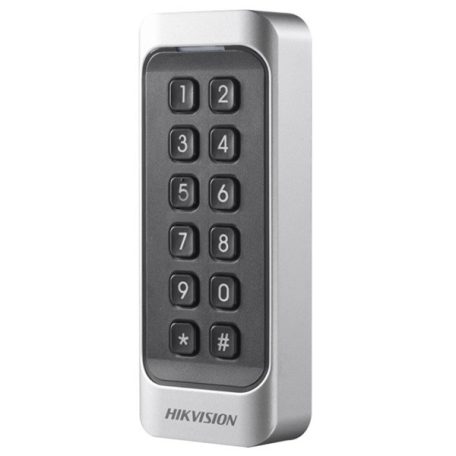 Hikvision RFID kártyaolvasó - DS-K1107AMK (Mifare 13,56MHz + billentyűzet, RS-485/Wiegand)