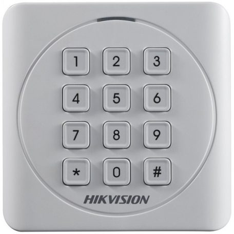Hikvision RFID kártyaolvasó - DS-K1801MK (Mifare 13,56MHz + billentyűzet, RS-485/Wiegand)