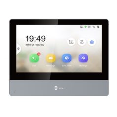   Hikvision IP kaputelefon - DS-KH8350-TE1 (beltéri egység, 7" touch screen, PoE, szürke)