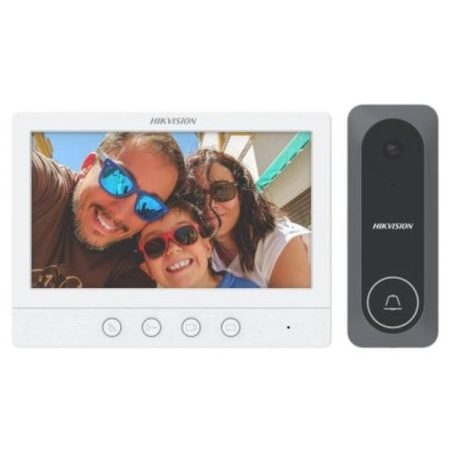 Hikvision kaputelefon szett - DS-KIS212 (4 vezetékes HD-TVI szett, 720p kültéri + 7" beltéri)