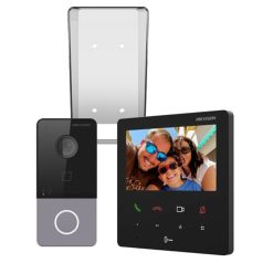   Hikvision kaputelefon szett - DS-KIS606-P (IP szett, 2MP kültéri + 4,3" beltéri, WiFi, PoE, IP65)