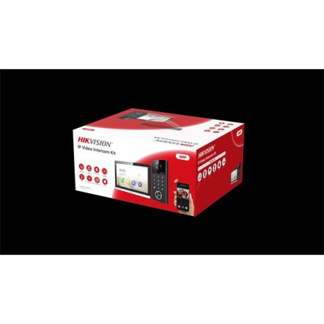 Hikvision kaputelefon szett - DS-KIS612-P (IP szett, 4MP kültéri + 7" beltéri, WiFi 6, PoE, Mifare)