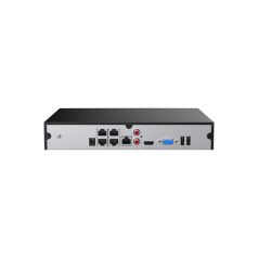   Tenda NVR rögzítő - TN3104-4P (4 csatorna, H265+, max 8MP, 4xRJ45 802.3at PoE, 2xUSB, 1x Sata (max 10TB))