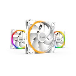 Be Quiet! Cooler 14cm - LIGHT WINGS WHITE 140mm PWM Triple Pack (RGB, 1700rpm, 20,6dB, fehér)